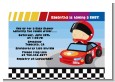 Nascar Inspired Racing - Baby Shower Petite Invitations thumbnail