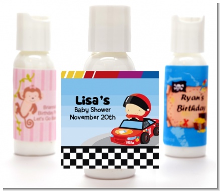 Nascar Inspired Racing - Personalized Baby Shower Lotion Favors