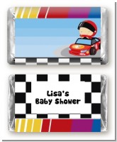 Nascar Inspired Racing - Personalized Baby Shower Mini Candy Bar Wrappers