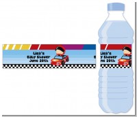 Nascar Inspired Racing - Personalized Baby Shower Water Bottle Labels