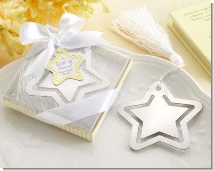 A Star Is Born! Metal Bookmark with White Silk Tassel