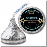 Neon Blue Glow In The Dark - Hershey Kiss Birthday Party Sticker Labels