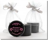 Neon Pink Glow In The Dark - Birthday Party Black Candle Tin Favors
