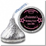 Neon Pink Glow In The Dark - Hershey Kiss Birthday Party Sticker Labels