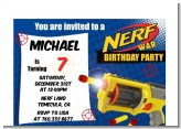 Nerf Gun - Birthday Party Petite Invitations