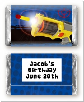 Nerf Gun - Personalized Birthday Party Mini Candy Bar Wrappers