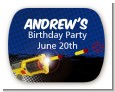 Nerf Gun - Personalized Birthday Party Rounded Corner Stickers thumbnail