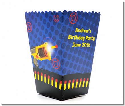 Nerf Gun - Personalized Birthday Party Popcorn Boxes