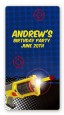 Nerf Gun - Custom Rectangle Birthday Party Sticker/Labels thumbnail