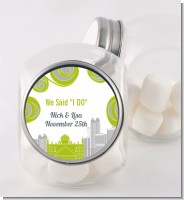 New Jersey Skyline - Personalized Bridal Shower Candy Jar