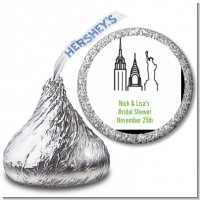 New York City - Hershey Kiss Bridal Shower Sticker Labels