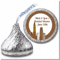 New York City Skyline - Hershey Kiss Bridal Shower Sticker Labels