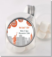 New York Skyline - Personalized Bridal Shower Candy Jar