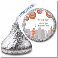 New York Skyline - Hershey Kiss Bridal Shower Sticker Labels