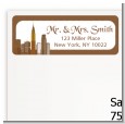 New York City Skyline - Bridal Shower Return Address Labels thumbnail