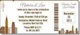 New York City Skyline - Bridal Shower Destination Boarding Pass Invitations