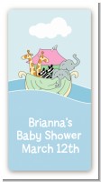 Noah's Ark Twins - Custom Rectangle Baby Shower Sticker/Labels