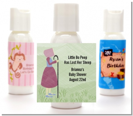 Nursery Rhyme - Little Bo Peep - Personalized Baby Shower Lotion Favors