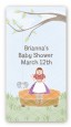 Nursery Rhyme - Lil Miss Muffett - Custom Rectangle Baby Shower Sticker/Labels thumbnail