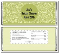 Sage Green - Personalized Bridal Shower Candy Bar Wrappers