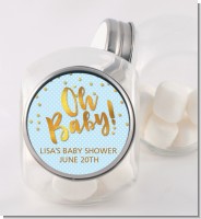 Oh Baby Shower Boy - Personalized Baby Shower Candy Jar
