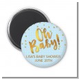 Oh Baby Shower Boy - Personalized Baby Shower Magnet Favors thumbnail