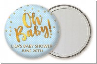 Oh Baby Shower Boy - Personalized Baby Shower Pocket Mirror Favors
