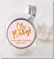 Oh Baby Shower Girl - Personalized Baby Shower Candy Jar