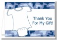 Baby Outfit Blue Camo - Baby Shower Thank You Cards thumbnail