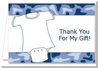 Baby Outfit Camouflage - Baby Shower Thank You Cards