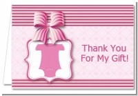 Baby Outfit Pink - Baby Shower Thank You Cards