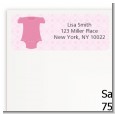 Baby Outfit Pink - Baby Shower Return Address Labels thumbnail