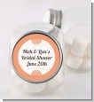 Orange Damask - Personalized Bridal Shower Candy Jar thumbnail
