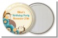 Orange & Blue Floral - Personalized Birthday Party Pocket Mirror Favors thumbnail