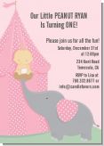 Our Little Girl Peanut's First - Birthday Party Invitations
