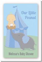 Our Little Peanut Boy - Custom Large Rectangle Baby Shower Sticker/Labels
