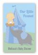 Our Little Peanut Boy - Custom Large Rectangle Baby Shower Sticker/Labels thumbnail