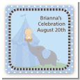 Our Little Peanut Boy - Square Personalized Baby Shower Sticker Labels thumbnail