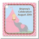 Our Little Peanut Girl - Personalized Baby Shower Card Stock Favor Tags