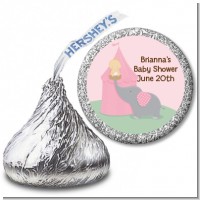 Our Little Peanut Girl - Hershey Kiss Baby Shower Sticker Labels