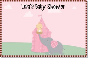 Our Little Peanut Girl - Personalized Baby Shower Placemats