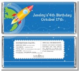 Rocket Ship - Personalized Birthday Party Candy Bar Wrappers