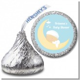 Over The Moon Boy - Hershey Kiss Baby Shower Sticker Labels