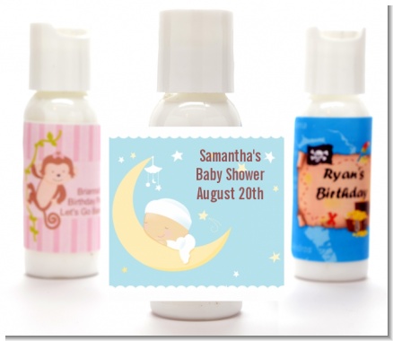 Over The Moon Boy - Personalized Baby Shower Lotion Favors