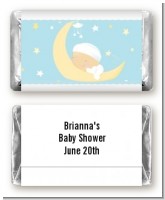 Over The Moon Boy - Personalized Baby Shower Mini Candy Bar Wrappers