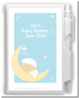 Over The Moon Boy - Baby Shower Personalized Notebook Favor