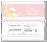 Over The Moon Girl - Personalized Baby Shower Candy Bar Wrappers