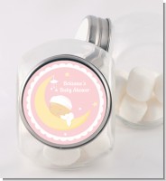 Over The Moon Girl - Personalized Baby Shower Candy Jar
