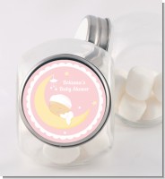 Over The Moon Girl - Personalized Baby Shower Candy Jar