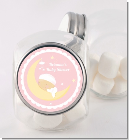 Over The Moon Girl - Personalized Baby Shower Candy Jar